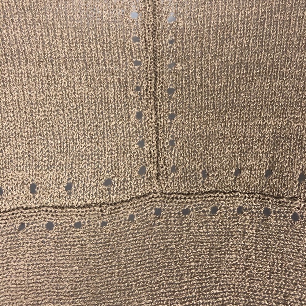 Loft Tan Knit Lightweight Shrug Size Small - Picture 3 of 7